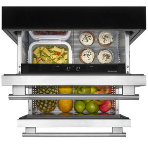 KitchenAid 24 in. 4.4 cu. ft. Double Refrigerator Drawers - Stainless Steel, , hires