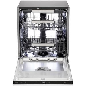 SKS 24 in. Top Control Flush-Mount Smart Dishwasher with 38 dBA Sound Level, 3rd Rack & Auto Open Door Drying - Stainless Steel, , hires