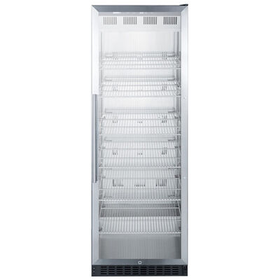 Summit Commercial 24 in. 12.6 cu. ft. Beverage Center with Adjustable Shelves & Digital Control - Stainless Steel | SCR1401