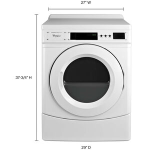 Whirlpool 27 in. 6.7 cu. ft. Non-Vend Commercial Electric Dryer - White, , hires