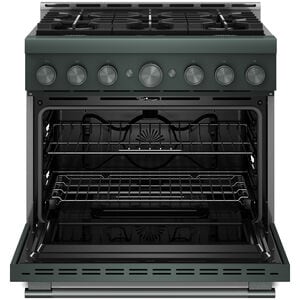 KitchenAid 36 in. 5.1 cu. ft. Air-Fry True European Convection Gas Range with 6 Sealed Burners - Juniper, , hires