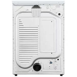 LG 27 in. 7.4 cu. ft. Smart Stackable Round-Door Electric Dryer with Built-In Intelligence, Sensor Dry, Turbo Steam, Sanitize & Steam Cycle - White, White, hires