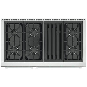 Wolf 48 in. 6-Burner LP Gas Rangetop with Grill & Power Burner - Stainless Steel, , hires