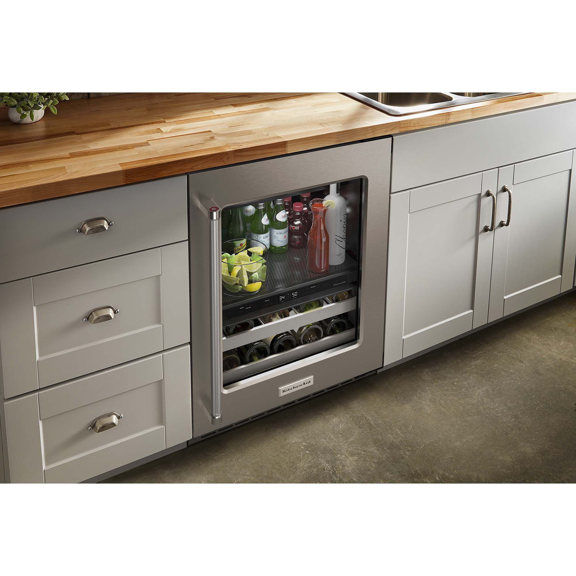 Kitchenaid built in online wine cooler