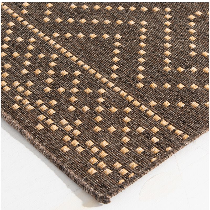 Natco Santorini Collection Outdoor Area Rug Sidra 7'10"x9'10" - Pebble/Natural, , hires