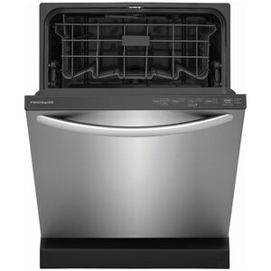 Frigidaire 24 in. Built-In Dishwasher with Top Control, 52 dBA Sound Level, 14 Place Settings, 4 Wash Cycles & Sanitize Cycle - Stainless Steel, Stainless Steel, hires