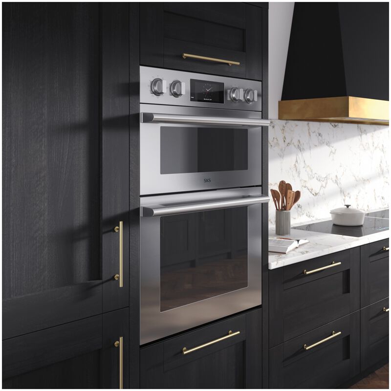 SKS 30 in. 6.4 cu. ft. Smart Speed/ Steam Electric Microwave/Wall Oven Combo with True European Convection & Sensor Cooking - Stainless Steel, , hires