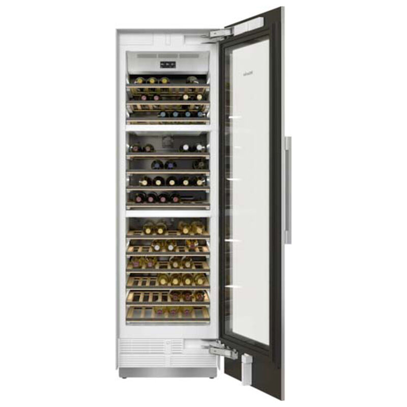Miele MasterCool Series 24 in. Built-In Wine Conditioning Unit with Tri-Zones & 104 Bottle Capacity Right Hinged - Stainless Steel, , hires