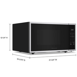 KitchenAid 22 in. 1.6 cu. ft. 1200W Countertop Microwave with Sensor Cooking - Stainless Steel, , hires