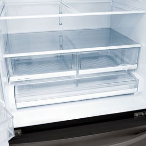 LG 36 in. 27.7 cu. ft. Smart French Door Refrigerator with Ice & Water Dispenser - PrintProof Black Stainless Steel, PrintProof Black Stainless Steel, hires