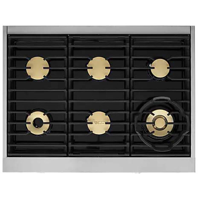 Dacor Contemporary 36 in. 4.8 cu. ft. Smart Dual Convection Steam Dual Fuel Range with 6 Sealed Burners - Silver Stainless, , hires