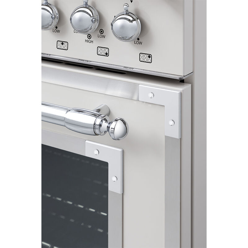 Bertazzoni Heritage Series 36 in. 5.7 cu. ft. Air Fry Dual Convection Dual Fuel Range with 6 Sealed Burners & Griddle - Ivory, , hires