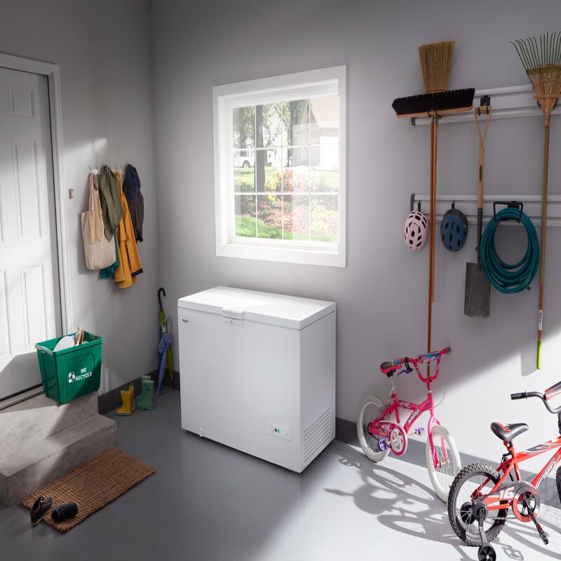 Whirlpool 55 in. 16.0 cu. ft. Garage-Ready Chest Freezer - White, , hires