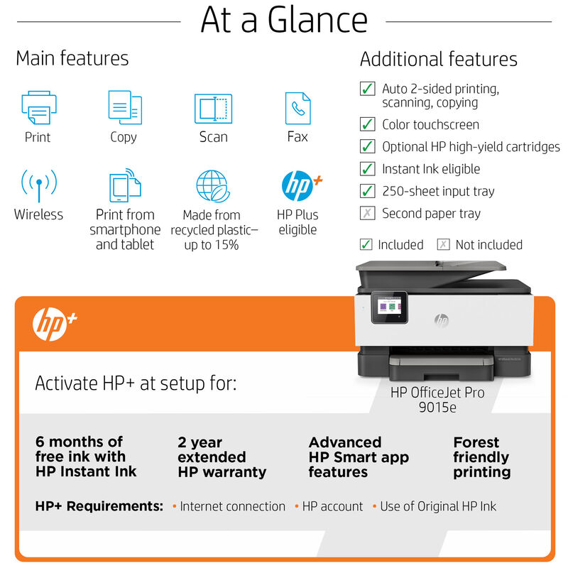  HP OfficeJet Pro Wide Format All-in-One Printer with Wireless &  Mobile Printing with HP Black High Yield Original Ink Cartridge for HP  OfficeJet Pro : Office Products