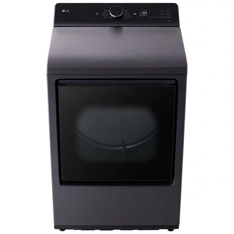 LG 27 in. 7.3 cu. ft. Smart Gas Dryer with EasyLoad Door & AI Sensor Dry - Matte Black, , hires