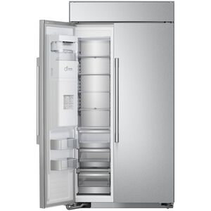 SKS 42 in. 25.6 cu. ft. Built-In Smart Counter Depth Side by Side Refrigerator with Ice & Water Dispenser - Stainless Steel, , hires