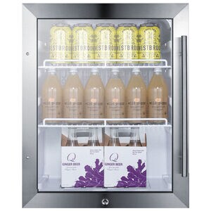 Summit Commercial 19 in. 2.1 cu. ft. Beverage Center with Adjustable Shelves & Knob(s) Control - Stainless Steel, , hires