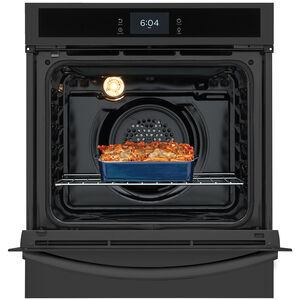 Frigidaire Gallery 24 in. 2.8 cu. ft. Steam Electric Single Wall Oven with True European Convection - Black, , hires