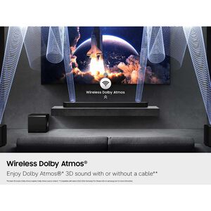 Samsung Q-Series 7.1.2 Channel Dolby Atmos Smart Sound Bar with Bluetooth & Wireless Subwoofer - Black, , hires
