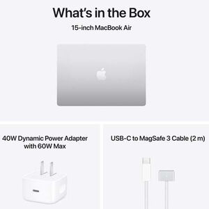 Apple MacBook Air (2026) 15 in. Notebook with Apple Intelligence, Apple M5 10-Core CPU, 10-Core GPU, 16 GB RAM, 1 TB SSD, up to 18 Hrs. of Battery Life & Mac OS - Silver, , hires