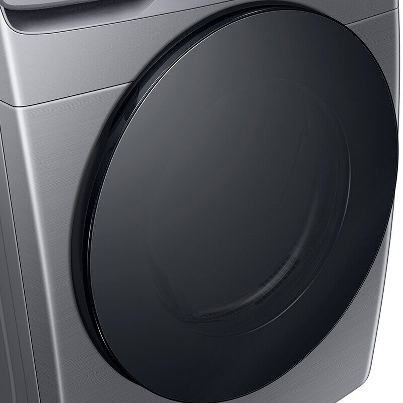Samsung 27 in. 7.5 cu. ft. Smart Stackable Gas Dryer with Sanitize+, Steam Cycle & Sensor Dry - Platinum, Platinum, hires