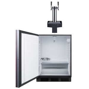 Summit 24 in. 5.8 cu. ft. Beer Dispenser with 2 Taps - Custom Panel Ready, , hires