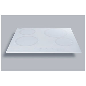 Summit 24 in. 4-Burner Electric Cooktop - White, , hires