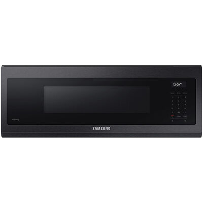 Samsung 30" 1.1 Cu. Ft. Over-the-Range Microwave with 10 Power Levels, 550 CFM & Sensor Cooking Controls - Black Stainless Steel | ME11A7710DG