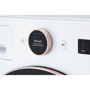LG 27 in. 5.0 cu. ft. Smart Stackable Front Load Washer with AI DD Built-In Intelligence, TurboWash 360 Technology, Allergiene, Sanitize & Steam Wash Cycle - White, White, hires