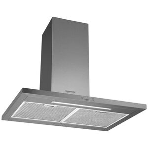 Signature Kitchen Suite 36 in. Smart Ducted Chimney Style Range Hood with 600 CFM, 5 Fan Speeds & 1 LED Light - Stainless Steel, , hires