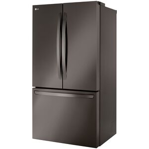 LG 36 in. 26.5 cu. ft. Smart Counter Depth French Door Refrigerator with Internal Water Dispenser - Black Stainless Steel, Black Stainless Steel, hires