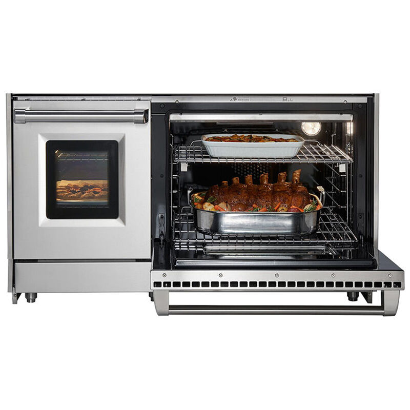 Wolf 48 in. 6.9 cu. ft. Standard Convection Double Oven Gas Range with 6 Sealed Burners & Griddle - Stainless Steel, , hires