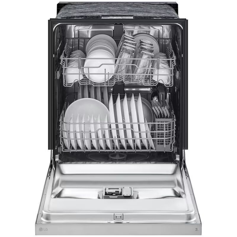 LG 24 in. Front Control Dishwasher with 52 dBa Sound Level, Dynamic Dry & Pocket - Stainless Steel Look, Stainless Steel Look, hires