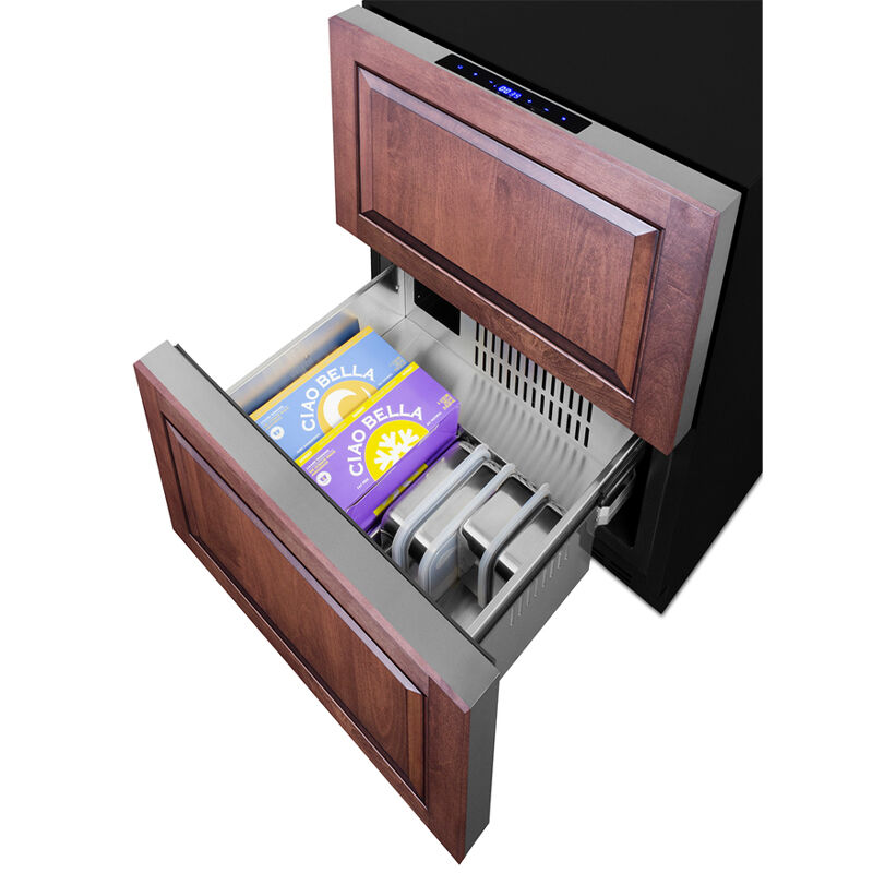 Summit 24 in. 3.3 cu. ft. Outdoor Refrigerator & Freezer Drawer - Stainless Steel/Panel Ready, , hires