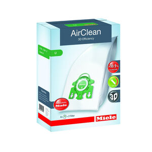 Miele Type U AirClean 3D Efficiency Dustbags plus Pre-Motor Filter & Microfilter, , hires