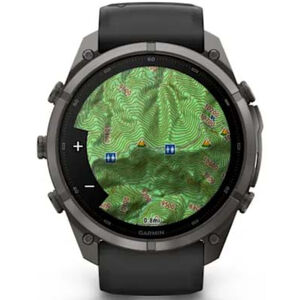 Garmin fenix 9 Pro 51 mm, AMOLED Smart Watch - Carbon Gray DLC Titanium with Black/Pebble Gray Silicone Band, , hires