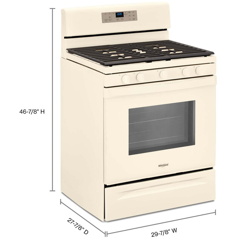 Whirlpool 30 in. 5.0 cu. ft. Oven Freestanding Gas Range with 5 Sealed Burners - Biscuit, Biscuit, hires