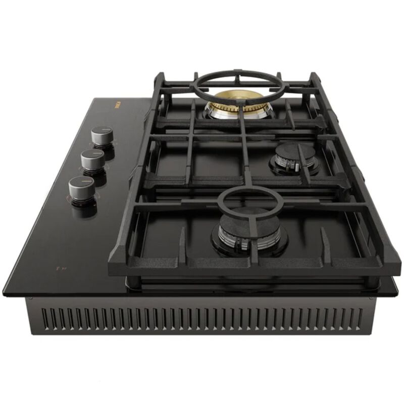 Fotile Tri-Ring Series 30 in. 3-Burner Natural Gas Cooktop with Simmer Burner & Power Burner - Black, , hires