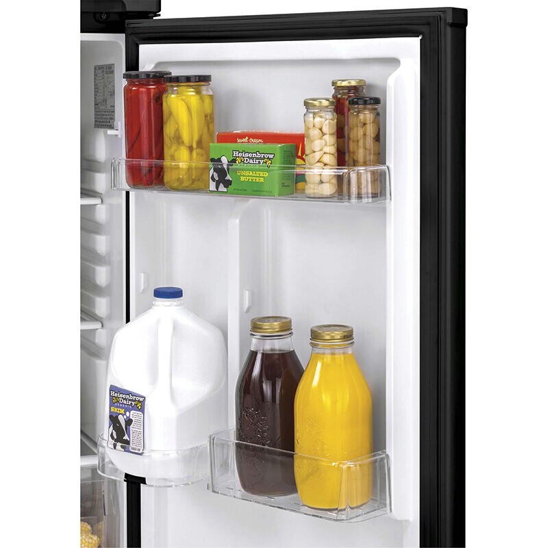 Haier 24 in. 9.8 cu. ft. Counter Depth Top Freezer Refrigerator - Black, Black, hires