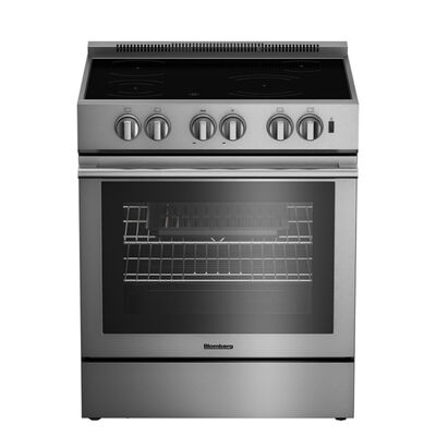 Blomberg 30 in. 5.7 cu. ft. Convection Oven Slide-In Electric Range with 4 Induction Zones - Stainless Steel | BIR34452SS