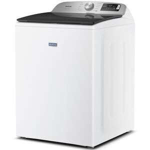 Maytag 27 in. 5.2 cu. ft. Smart Top Load Washer with Agitator & Extra Power - White, White, hires