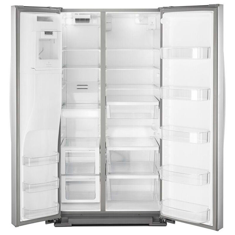 Whirlpool 36 in. 28 cu. ft. Side by Side Refrigerator with Ice & Water Dispenser - Fingerprint Resistant Stainless Steel, Fingerprint Resistant Stainless, hires