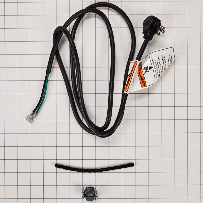 Whirlpool Dishwasher Power Cord Kit, Right Angle - Black, , hires