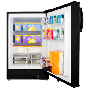 Summit 20 in. 2.6 cu. ft. Built-in Compact Upright Freezer with Adjustable Shelves - Black, , hires