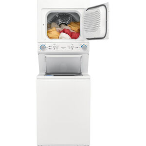 Frigidaire 27 in. Laundry Center with 3.9 cu. ft. Washer with 11 Wash Programs & 5.5 cu. ft. Gas Dryer & 10 Dryer Programs - White, , hires