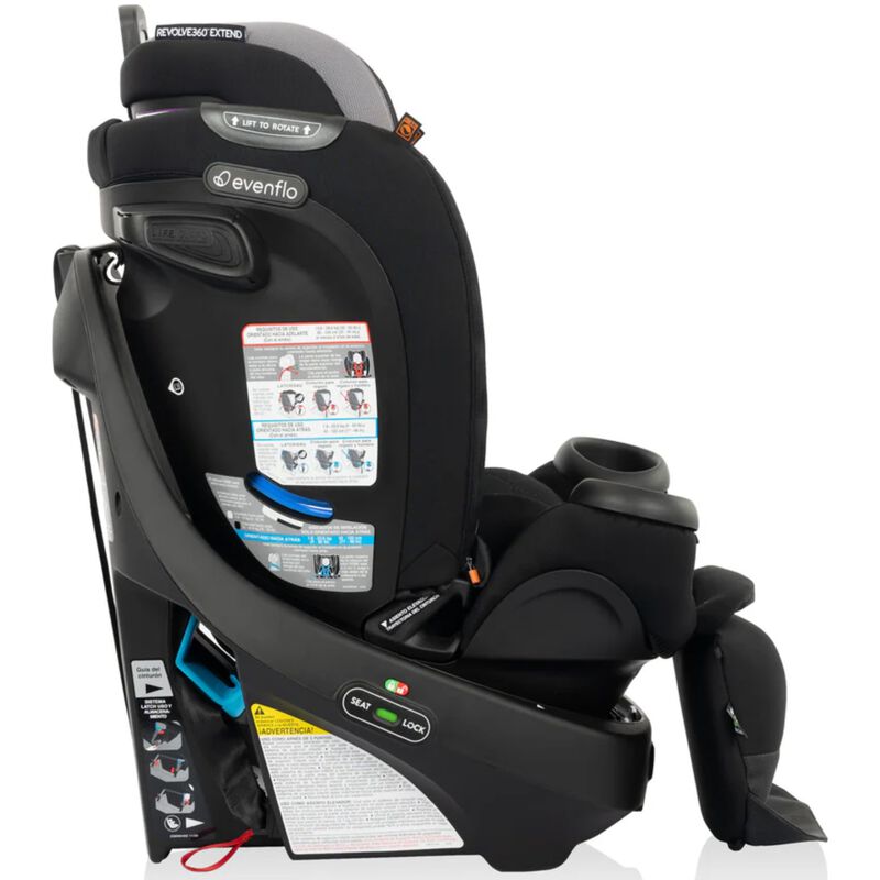Evenflo Revolve360 Extend All-in-One Rotating Car Seat with Quick Clean Cover - Revere Gray, , hires