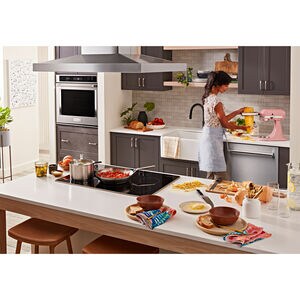KitchenAid 30 in. 5-Burner Induction Cooktop with Simmer Burner & Power Burner - Stainless Steel, , hires