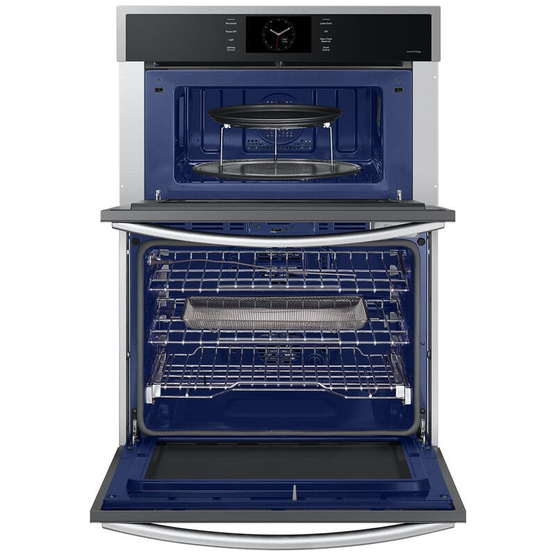 Samsung 30 in. 7 cu. ft. Smart Speed/ Steam Electric Microwave/Wall Oven Combo with Dual Convection & Sensor Cooking - Stainless Steel, , hires