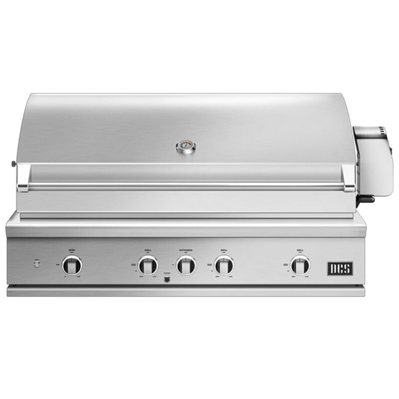 DCS Series 9 48 in. 3-Burner Built-In Natural Gas Grill with Rotisserie & Sear Burner - Stainless Steel, , hires