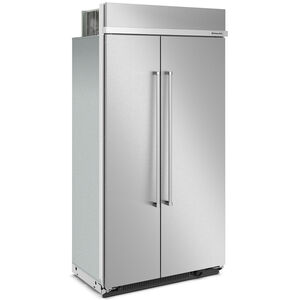 KitchenAid 42 in. 25.5 cu. ft. Built-In Counter Depth Side by Side Refrigerator with Ice Maker - Stainless Steel with PrintShield Finish, , hires